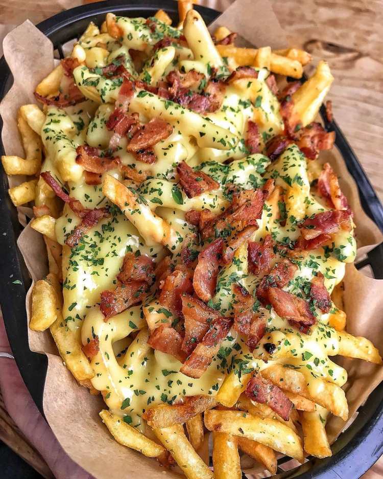 Maple Bacon and Garlic Fries
